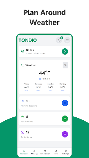 Tondio Lawn & Garden Tracking Screenshot 3