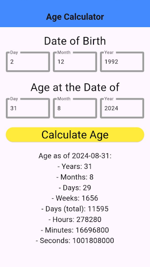 Age Calculator Birth Detector Screenshot 3