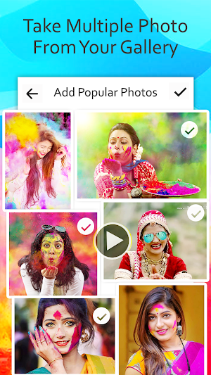 Holi Video & Slideshow maker Screenshot 1