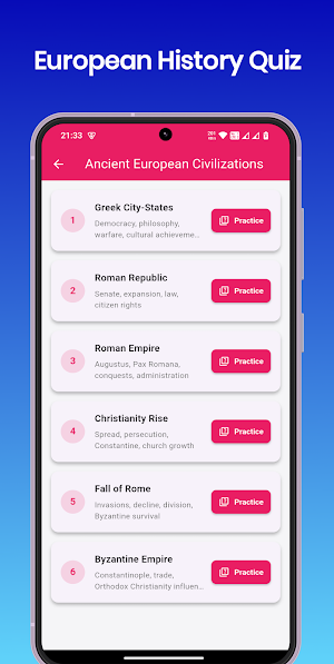 European History Quiz Screenshot 1