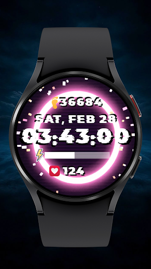 A089 Glitch Animated WatchFace Screenshot 0