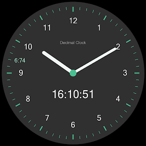 Decimal Clock for Wear OS Screenshot 1