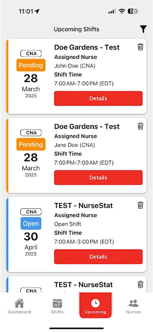 NurseStat Facilities Screenshot 2