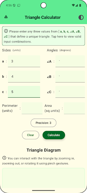 Triangle Calculator Screenshot 1