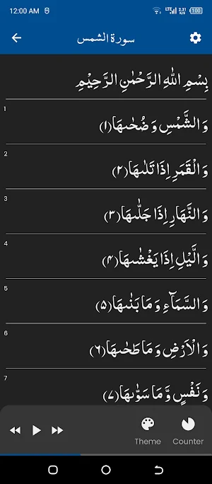 Surah Shams سورة الشمس Screenshot 1