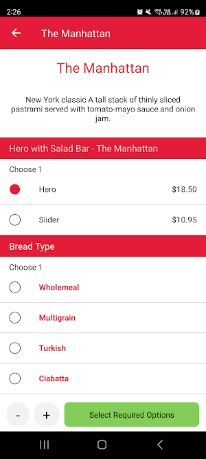 New York Deli Online Ordering Screenshot 2