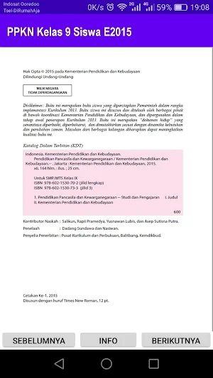 PPKN Kelas 9 Siswa E2015 Screenshot 1
