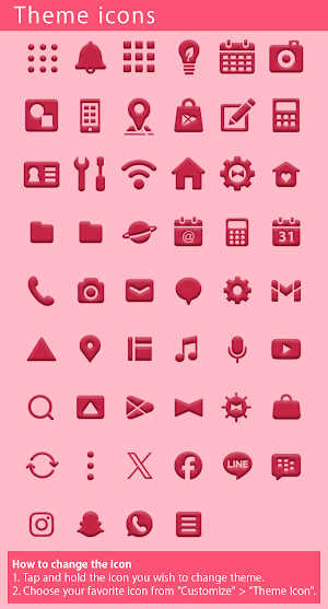Gingham Hearts Theme +HOME Screenshot 3