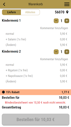 Lieferservice Da Damiani Screenshot 1