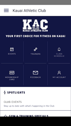 Kauai Athletic Club Screenshot 1