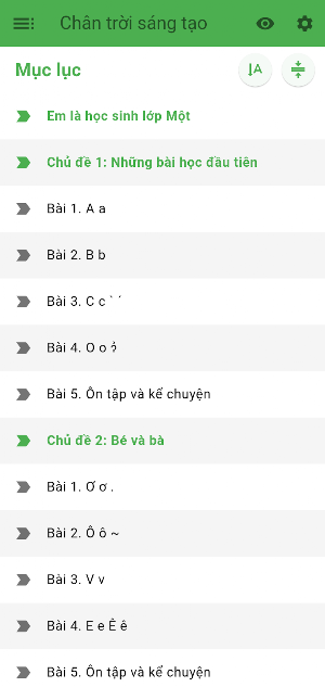 Tiếng Việt 1 Chân Trời tập 1+2 Screenshot 0