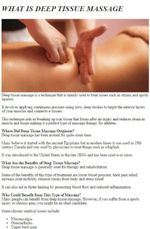 How to Do Deep Tissue Massage Screenshot 0
