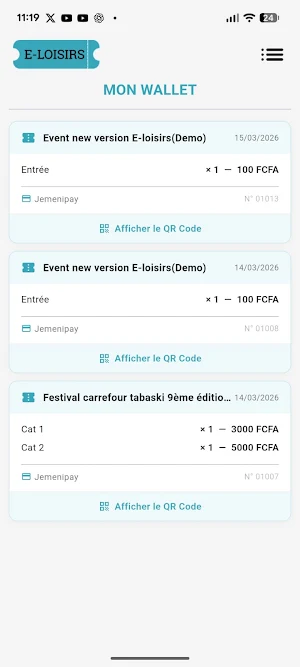 E-loisirs – Tickets Mali Screenshot 3