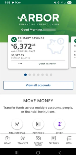 Arbor Financial Mobile Banking Screenshot 2