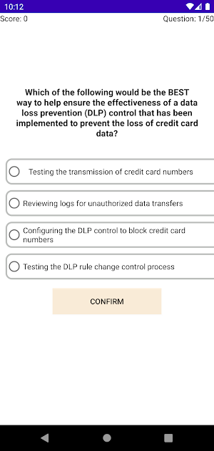 CRISC Exam practice Question Screenshot 2