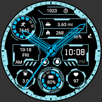 Aurora Blue Analog Watch faces