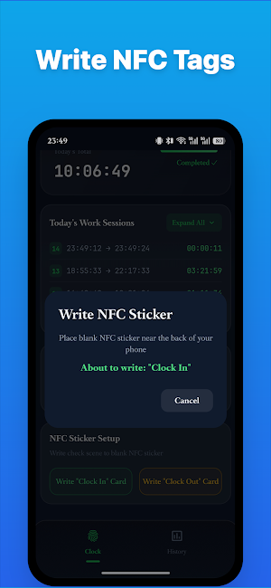 Checkinn: NFC Work Tracker Screenshot 2