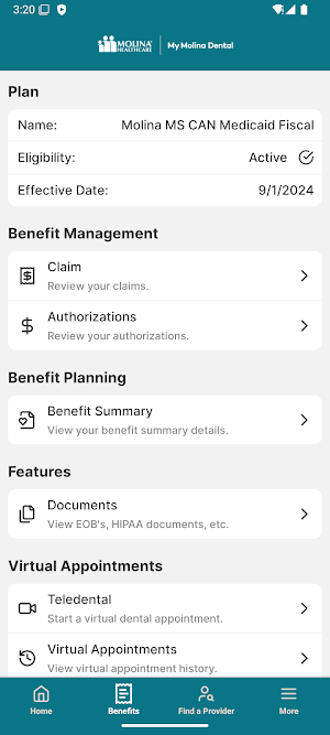 My Molina Dental (Mississippi) Screenshot 2