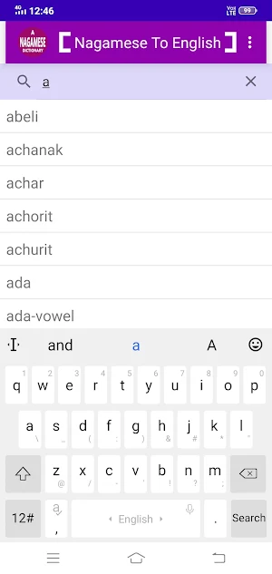 Nagamese To English Dictionary Screenshot 1