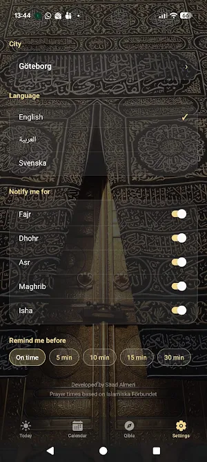 Prayer Times Sweden Screenshot 3