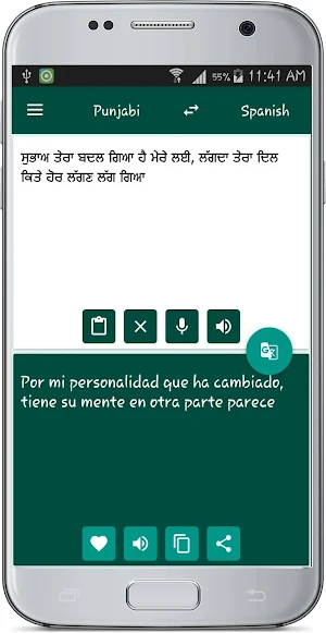 Punjabi Spanish Translate Screenshot 1