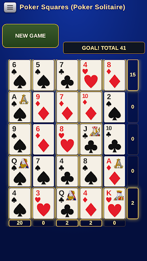 Poker Squares(Poker Solitaire) Screenshot 3