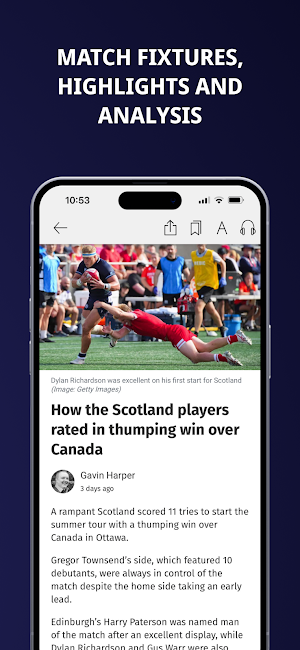 Scotland Rugby News Screenshot 2