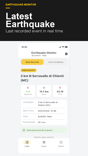 Earthquake Monitor — Sismos Screenshot 0