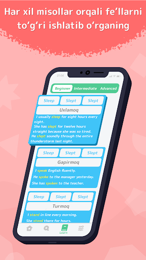 Irregular Verbs MultiLang Screenshot 1
