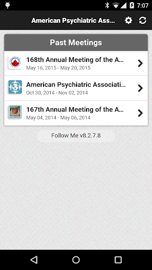 American Psychiatric Association Meetings Screenshot 2