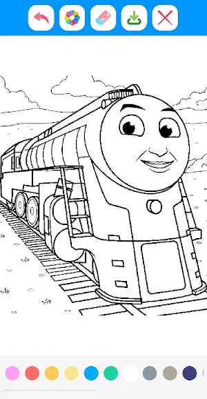 Cute Train Coloring Book Screenshot 1