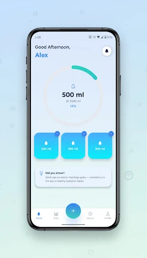 Aqualert - Water Reminder App Screenshot 1