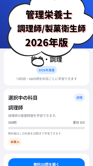 飲食/調理資格-管理栄養士-製菓衛生師-調理師-パン製造等 Screenshot 0