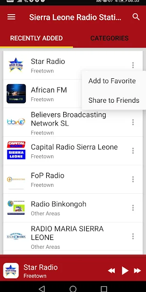 Sierra Leonean Radio Stations Screenshot 1