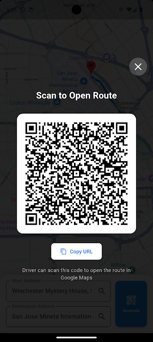 Route Share QR Screenshot 0