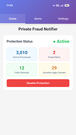 Private Fraud Notifier Screenshot 0