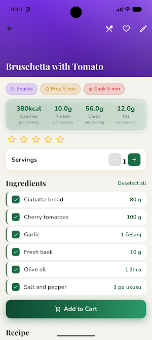Smart Meal Planner Screenshot 3