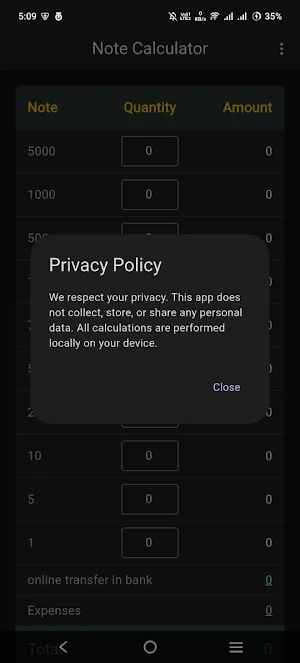 Note Calculator Screenshot 3