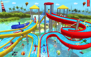 Stickman Water Slide: Theme Park Fun Screenshot 0
