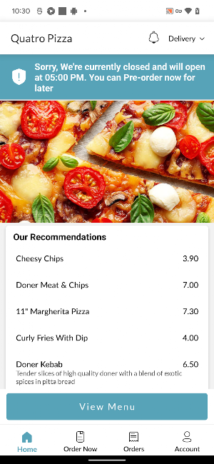 Quatro Pizza Screenshot 1