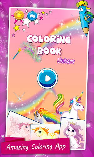 Sparkles Unicorn Coloring Pages Screenshot 0