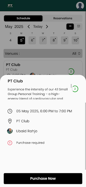 PT Club London Screenshot 0