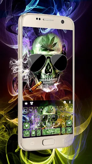 Smoking Skull Keyboard Theme Screenshot 0