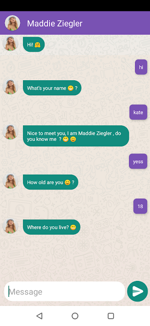 Maddie Ziegler Fake Video Call Maddie Ziegler Chat Screenshot 3