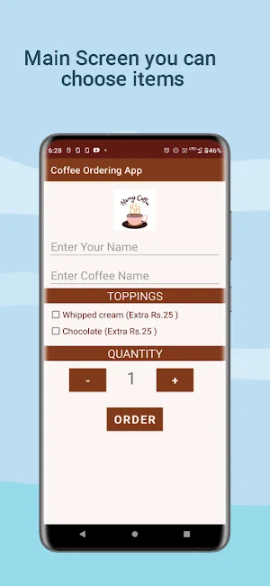 Coffee Ordering App Screenshot 1