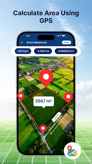 GPS Field Area Measure Screenshot 1