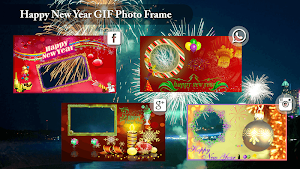 Happy New Year Photo Frame : New Year Editor Screenshot 1