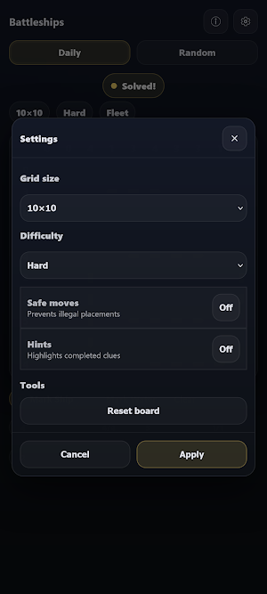 Battleships - Logic Puzzle Screenshot 3