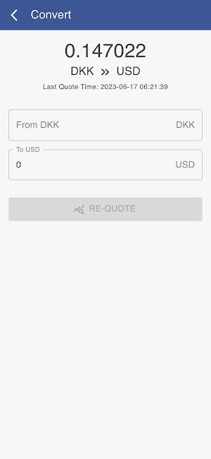 USD to DKK Screenshot 3