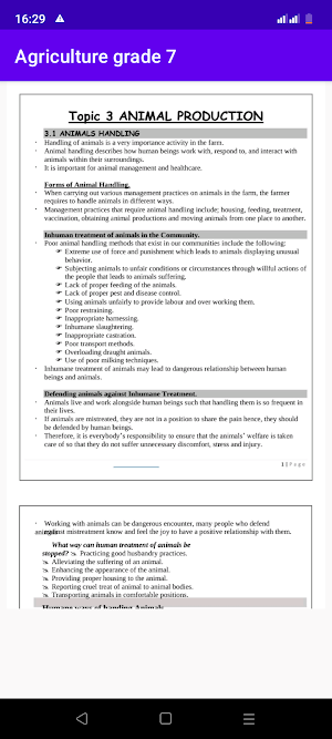 Agriculture grade 7 Screenshot 3